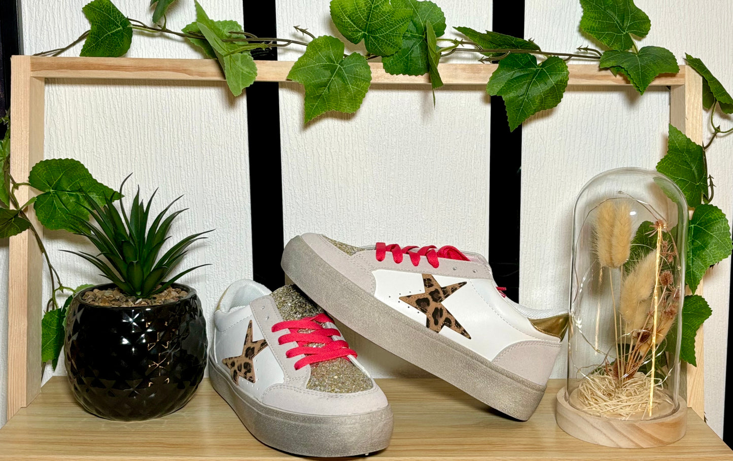 Basket étoile léopard