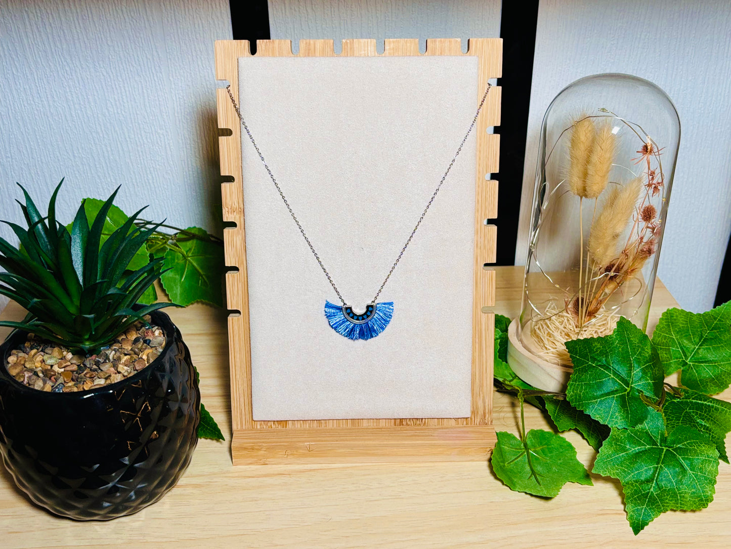 Collier bohème bleu