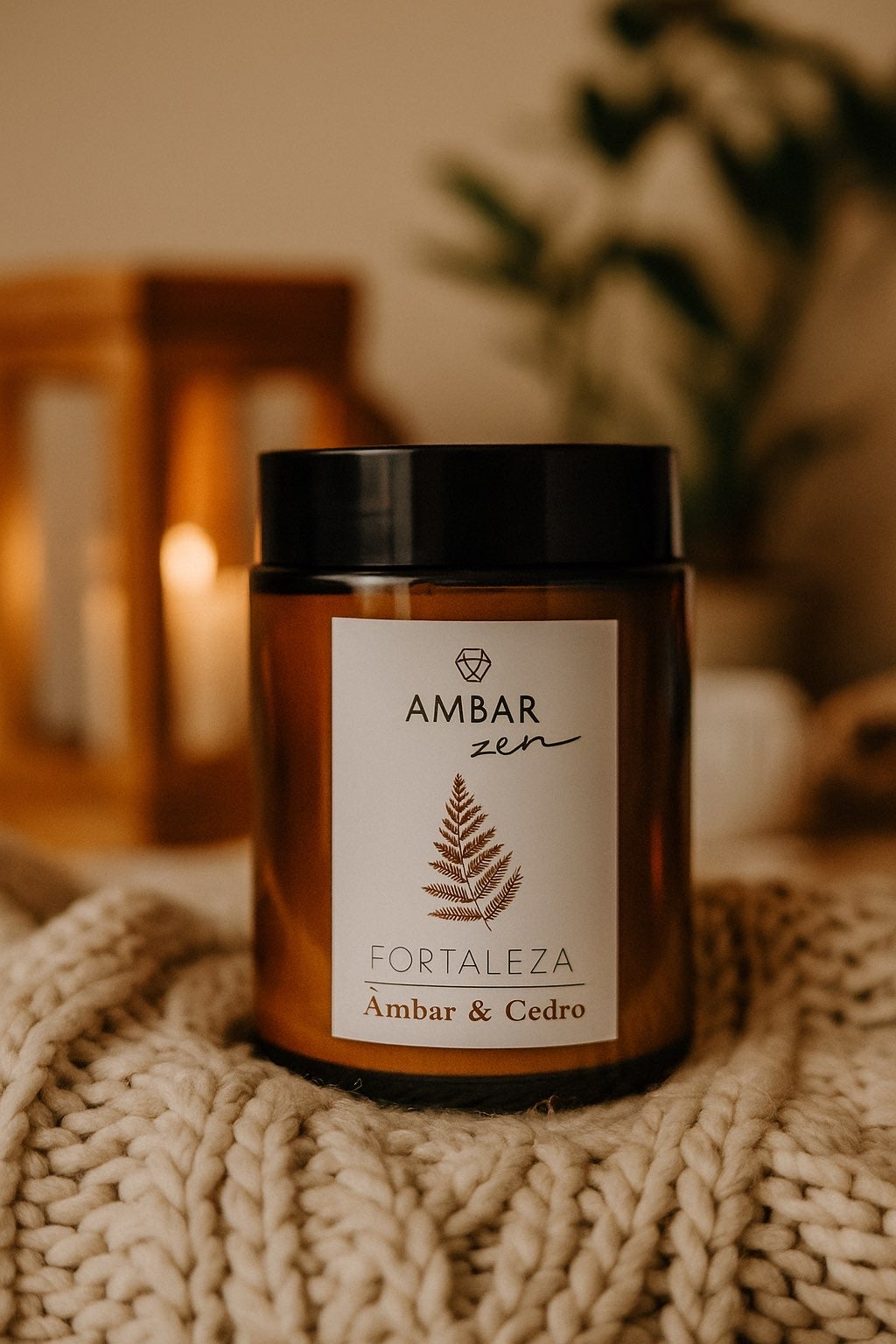Bougie ambre et cèdre