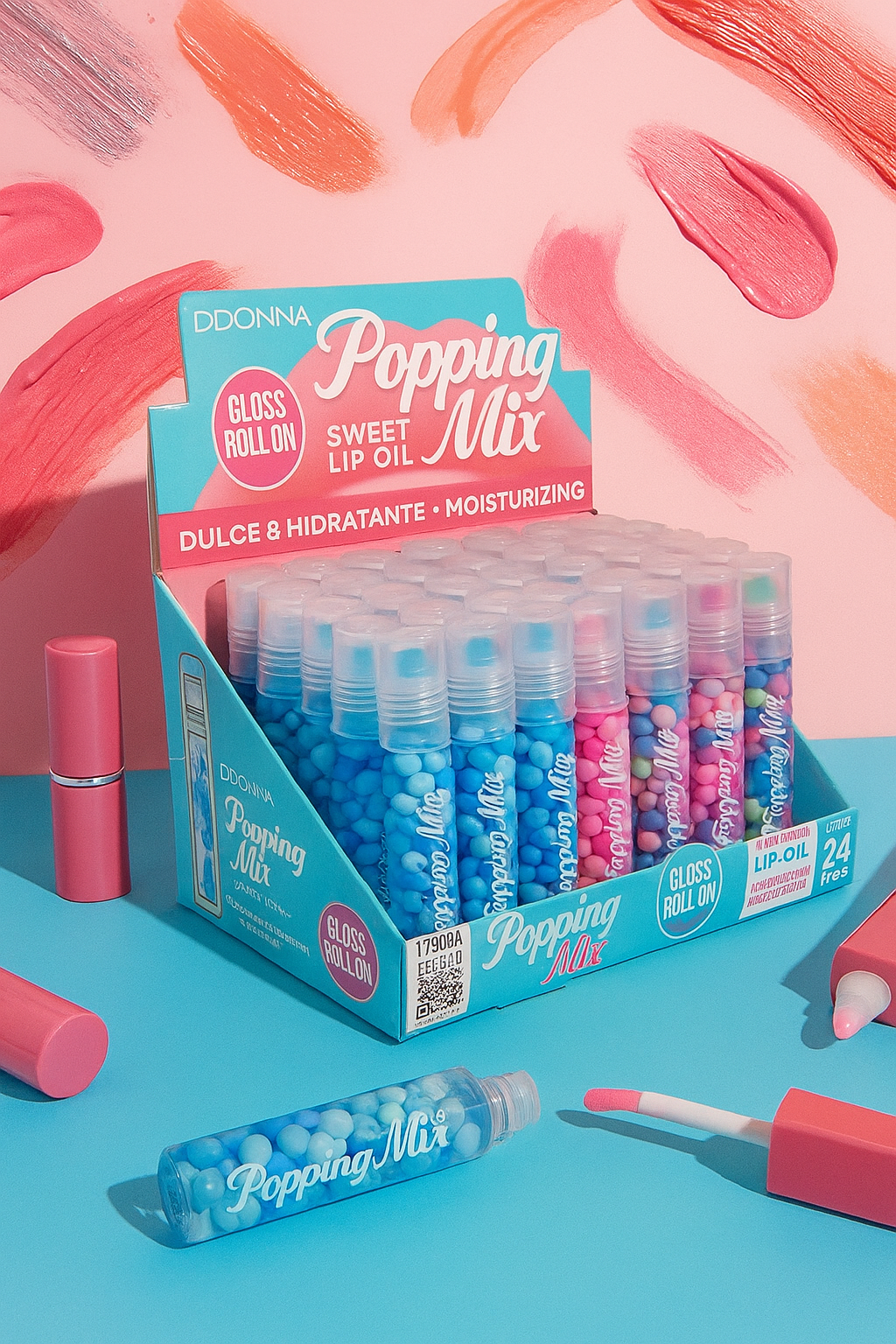 Gloss popping roll on