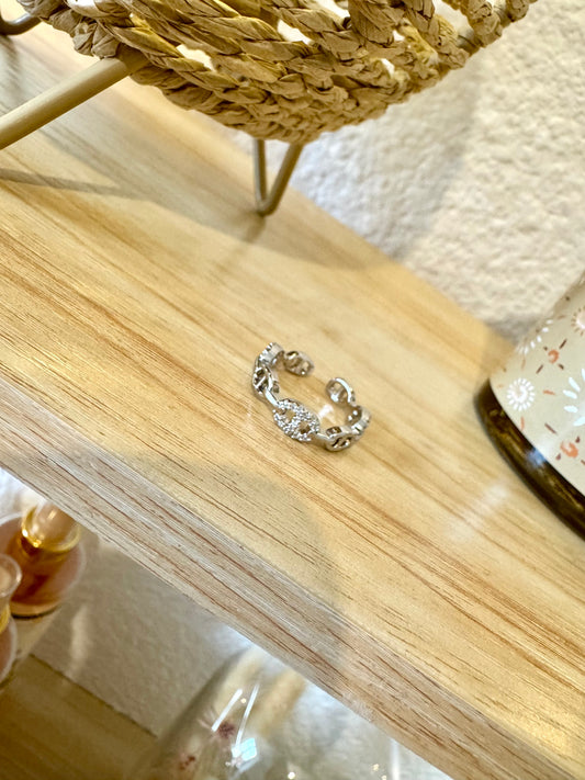 Bague maillon argent