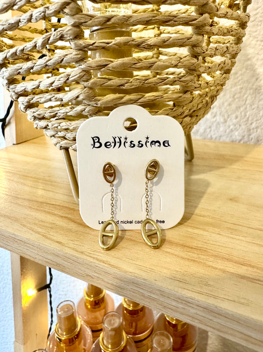 Boucle d’oreille café or