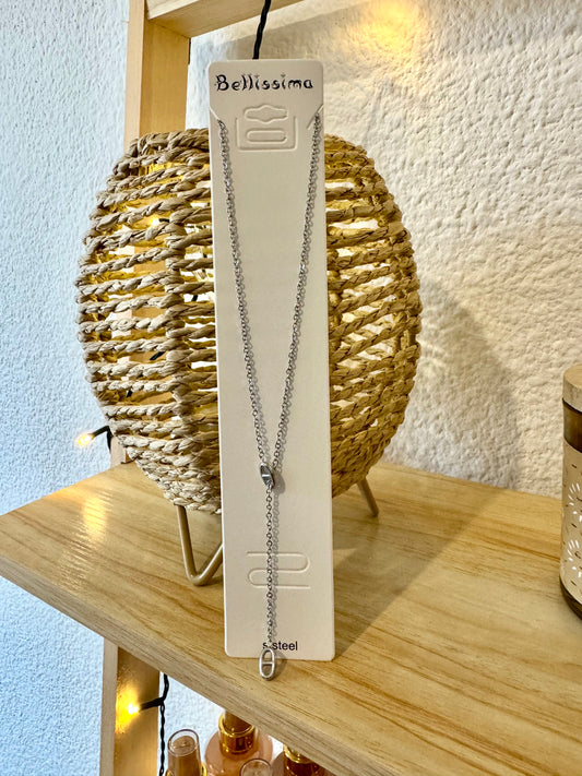 Collier café argent