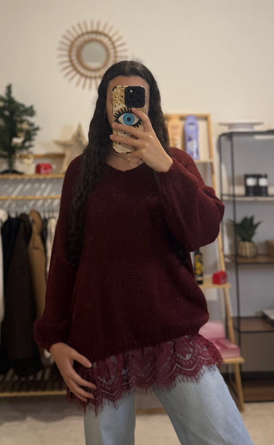 Pull dentelle