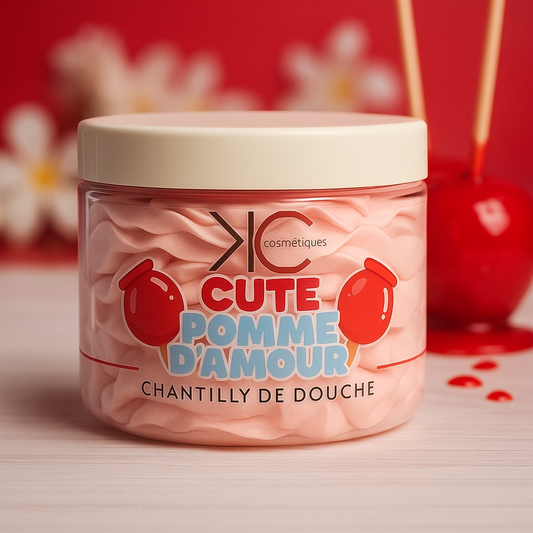 Chantilly de douche, pomme d’amour